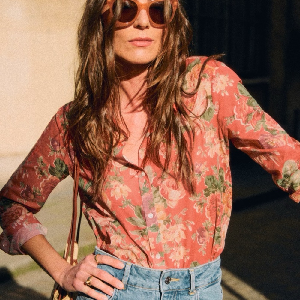[SOLD] Sezane Pierro shirt in Almeria print